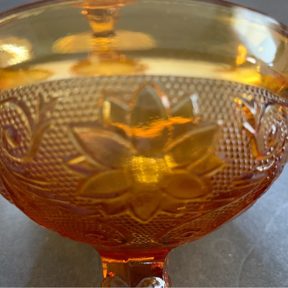 Set of 7 Vintage Tiara Sandwich Amber Collection Dessert Dishes - Picture 5 of 10